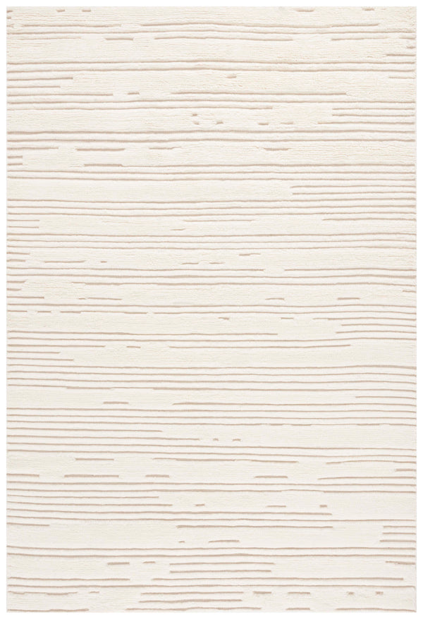 Safavieh Manhattan Handwoven New Zealand Wool Area Rug - Luxurious Medium Rectangle With Timeless Charm Ivory New Zealand Wool Man750a-6