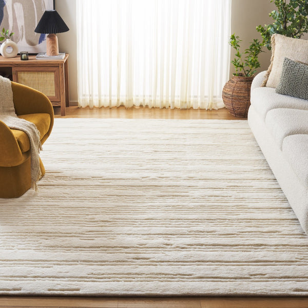 Safavieh Manhattan Handwoven Area Rug - Luxurious New Zealand Wool, Plush Texture & Sophisticated Design Ivory New Zealand Wool Man750a-9