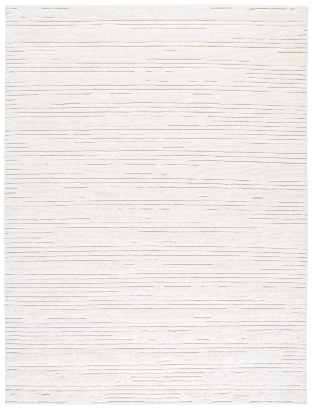 Safavieh Manhattan Handwoven New Zealand Wool Area Rug - Luxurious Medium Rectangle With Timeless Charm Ivory New Zealand Wool Man750a-8