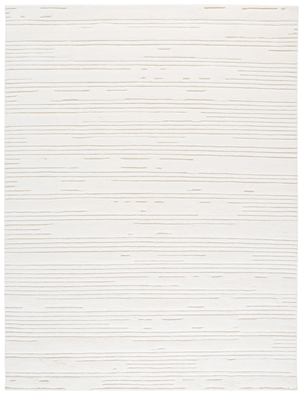 Safavieh Manhattan Handwoven New Zealand Wool Area Rug - Luxurious Medium Rectangle With Timeless Charm Ivory New Zealand Wool Man750a-8