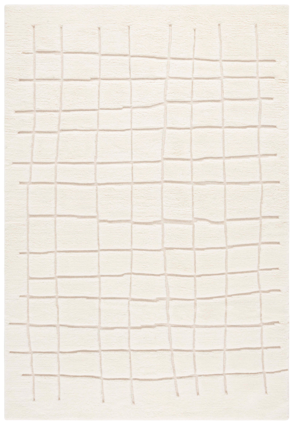 Safavieh Manhattan Handwoven Area Rug - Luxurious New Zealand Wool, Timeless Design & Plush Comfort For Your Home Ivory New Zealand Wool Man751a-6