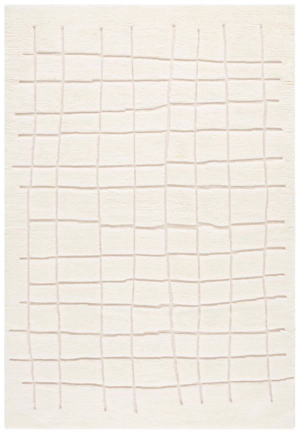 Safavieh Manhattan Handwoven Area Rug - Luxurious New Zealand Wool, Timeless Design & Plush Comfort For Your Home Ivory New Zealand Wool Man751a-6