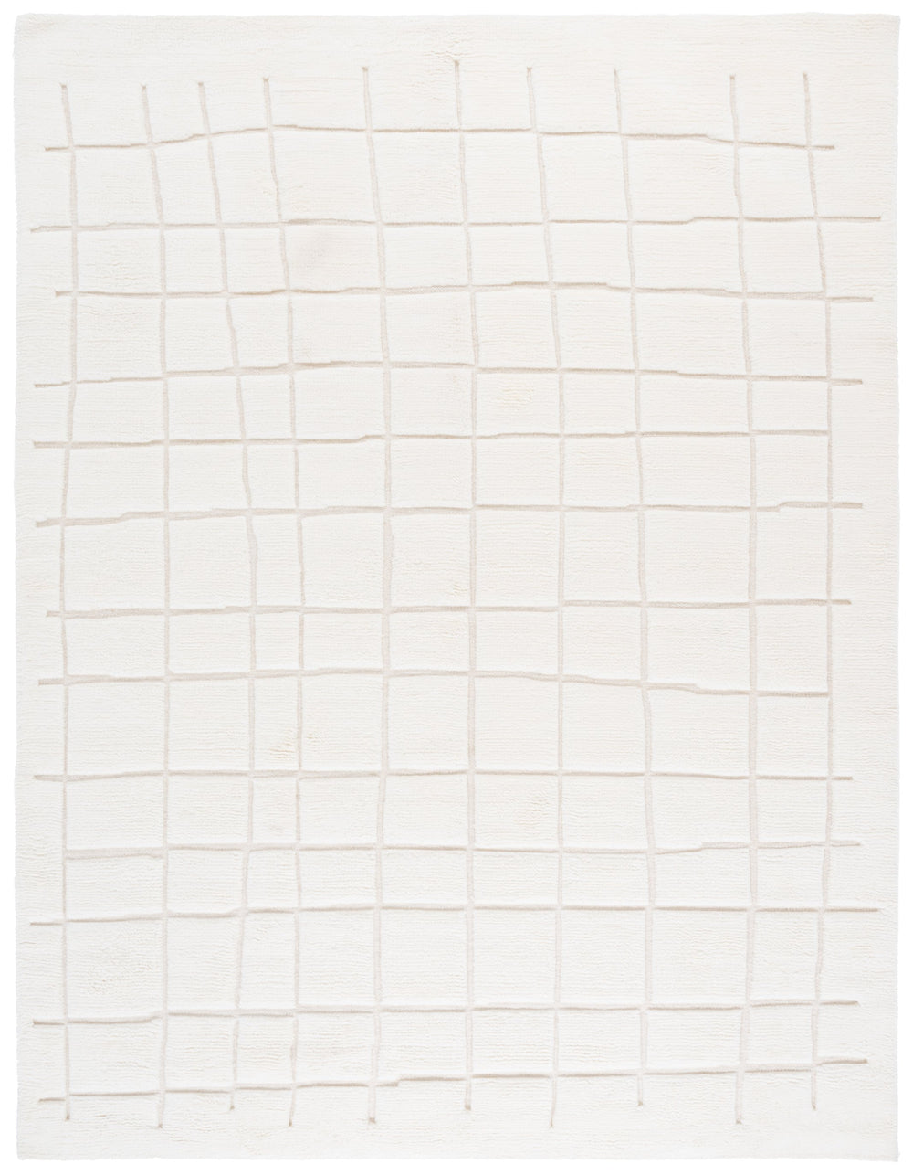 Safavieh Manhattan Handwoven Area Rug - Luxurious New Zealand Wool, Timeless Design & Plush Comfort For Your Home Ivory New Zealand Wool Man751a-6