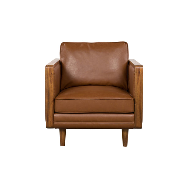 Lh Imports Las Vegas Mandalay Club Chair - Stylish Vegan Leather With Removable Cushions For Easy Cleaning Brown Timber,Pine,Vegan Leather,Hd Pu Foam,Polyester Fiber,Down,Plywood,Rubberwood Mand-10-vw