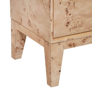 Lh Imports Mappa 3 Door Sideboard - Luxurious Light Burl Storage Solution For Stylish Home Décor And Organizing Beige Mdf Oak Veneer,Burl Mappa Veneer Mapp003b