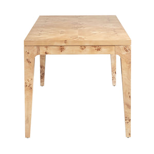 Lh Imports Mappa Regular Dining Table - Exquisite Light Burl With Unique Patterns For Elegant Home Décor Beige Rubber,Poplar Solid Mappa Burl Veneer,Mdf Mapp009