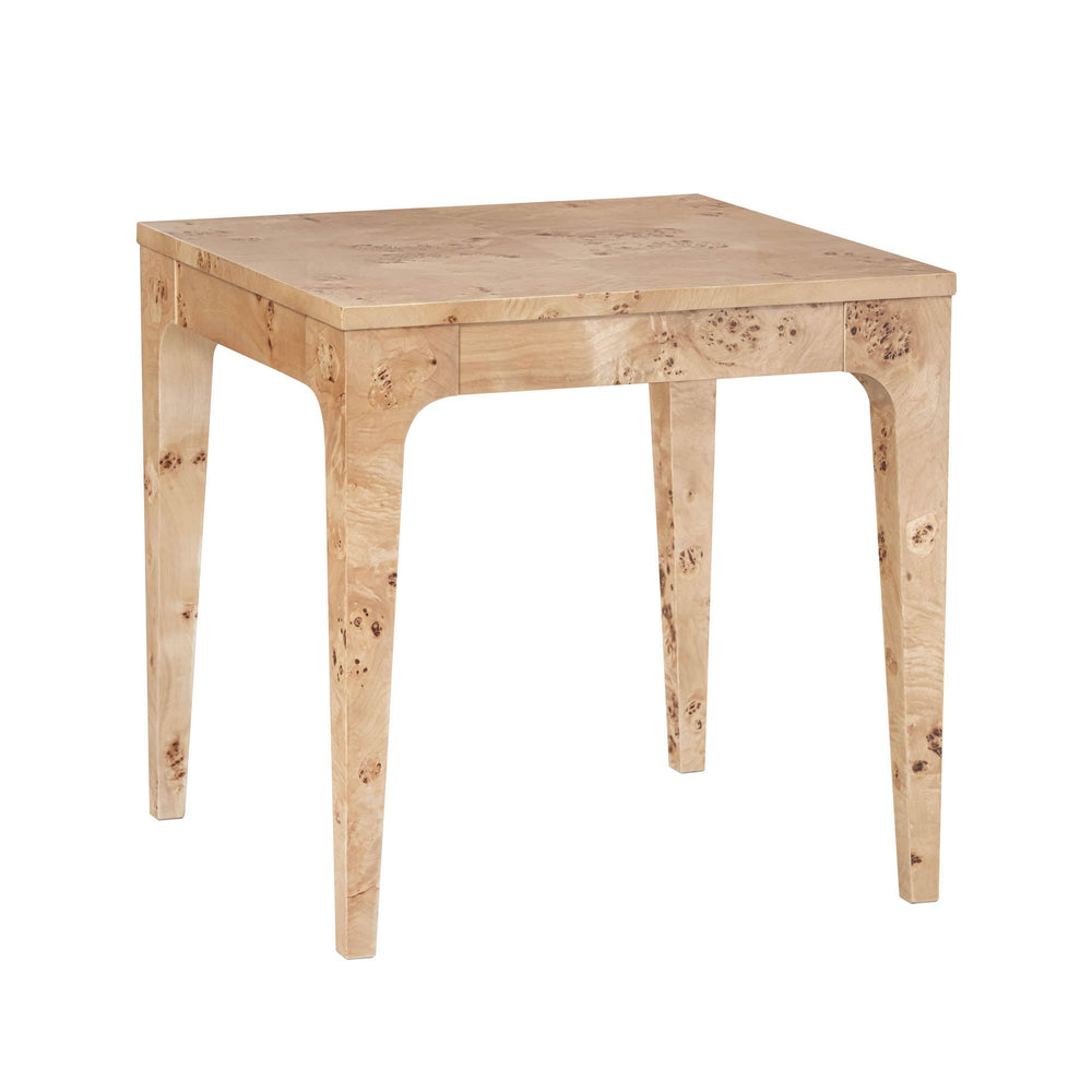Lh Imports Mappa Side Table - Unique Light Burl Design With Intricate Grain For Stylish Home Decor And Functionality Beige Mappa Burl Veneer,Mdf Mapp033
