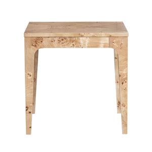 Lh Imports Mappa Side Table - Unique Light Burl Design With Intricate Grain For Stylish Home Decor And Functionality Beige Mappa Burl Veneer,Mdf Mapp033