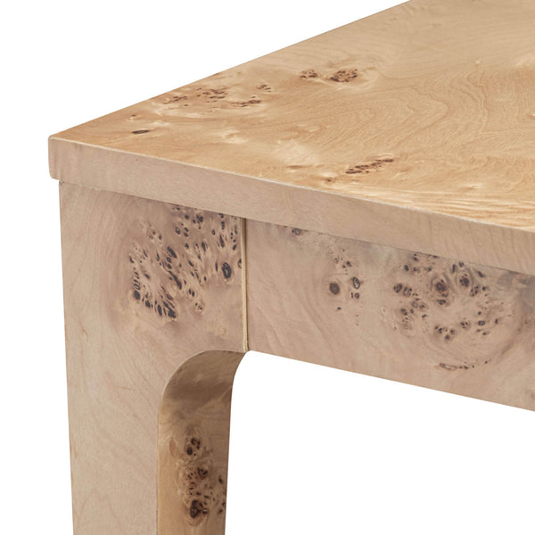Lh Imports Mappa Side Table - Unique Light Burl Design With Intricate Grain For Stylish Home Decor And Functionality Beige Mappa Burl Veneer,Mdf Mapp033