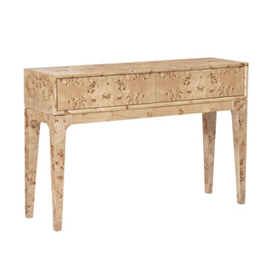 Lh Imports Mappa Console Table - Light Burl: Elegant Versatile Accent For Home Décor & Functional Entryway Display Beige Mappa Burl Veneer,Oak Veneer,Mdf Mapp034