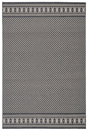 Jaipur Living Jaipur Living Vella Geometric Trellis Indoor Outdoor Polypropylene Low Pile Area Rug Dark Blue 5'X7'6" RUG147398