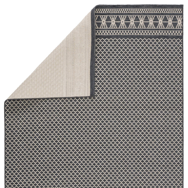 Jaipur Living Jaipur Living Vella Geometric Trellis Indoor Outdoor Polypropylene Low Pile Area Rug Dark Blue 5'X7'6" RUG147398