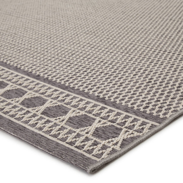 Jaipur Living Jaipur Living Vella Geometric Trellis Indoor Outdoor Polypropylene Low Pile Area Rug Gray 5'X7'6" RUG147401