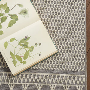 Jaipur Living Jaipur Living Vella Geometric Trellis Indoor Outdoor Polypropylene Low Pile Area Rug Gray 5'X7'6" RUG147401