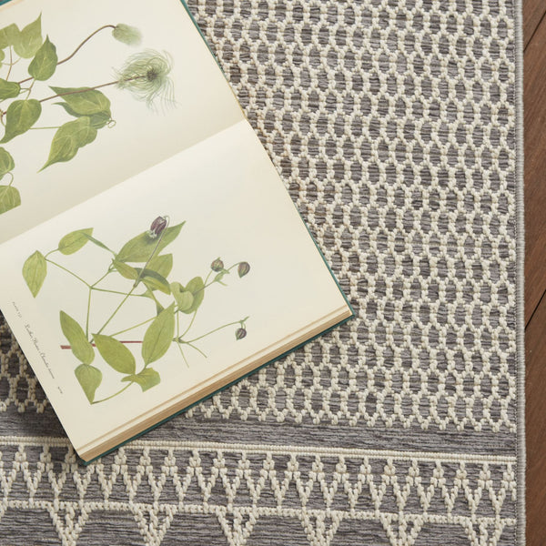 Jaipur Living Jaipur Living Vella Geometric Trellis Indoor Outdoor Polypropylene Low Pile Area Rug Gray 5'X7'6" RUG147401