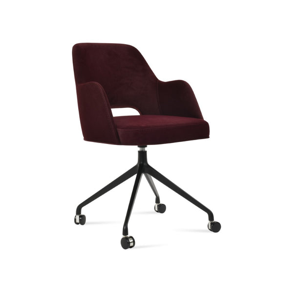 Soho Concept Marash Arm Office Chair - Ergonomic Design, Adjustable Height, Premium Fabrics & 10-year Guarantee! Black  Soho-concept-dining-chair-04566