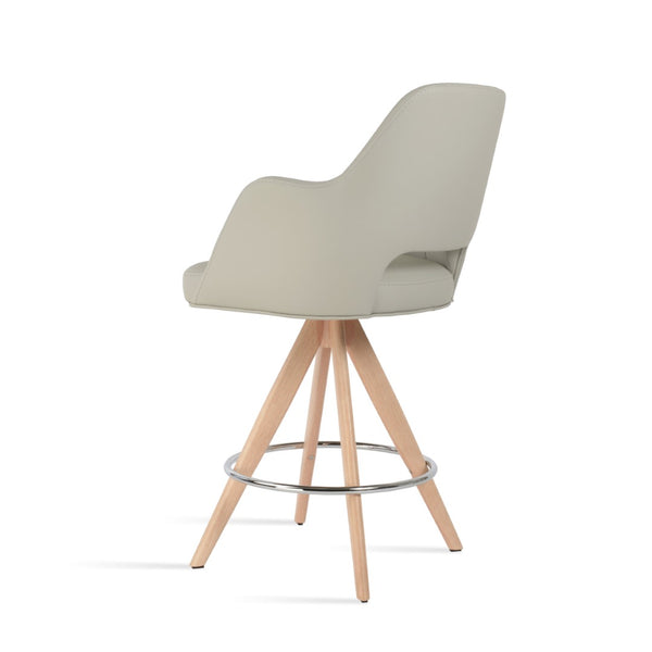 Soho Concept Marash Arm Barstools & Counterstools - Ergonomic Comfort, 10-year Guarantee, Modern Boucle Fabric Natural,Light Grey  Soho-concept-dining-chair-08906