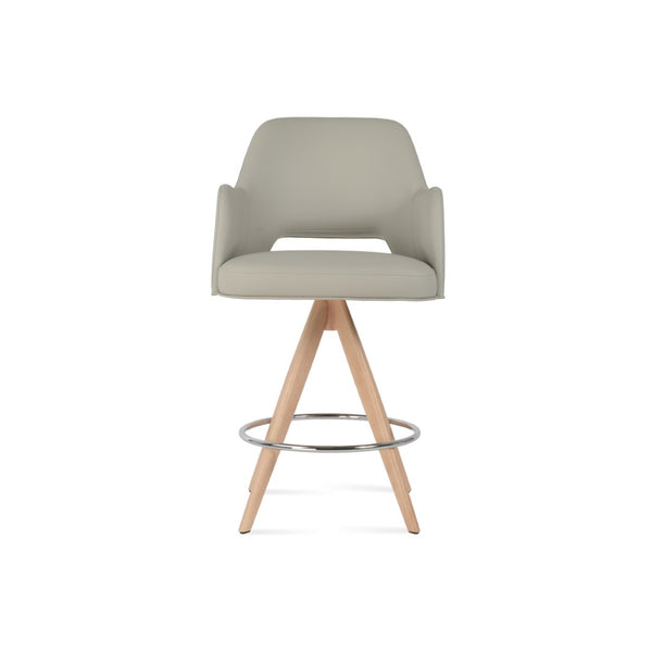Soho Concept Marash Arm Barstools & Counterstools - Ergonomic Comfort, 10-year Guarantee, Modern Boucle Fabric Natural,Light Grey  Soho-concept-dining-chair-06923