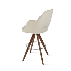 Soho Concept Marash Arm Barstools & Counterstools - Stylish Upholstery Options With 10-year Guarantee, Walnut & Gold Walnut,White  Soho-concept-dining-chair-08905