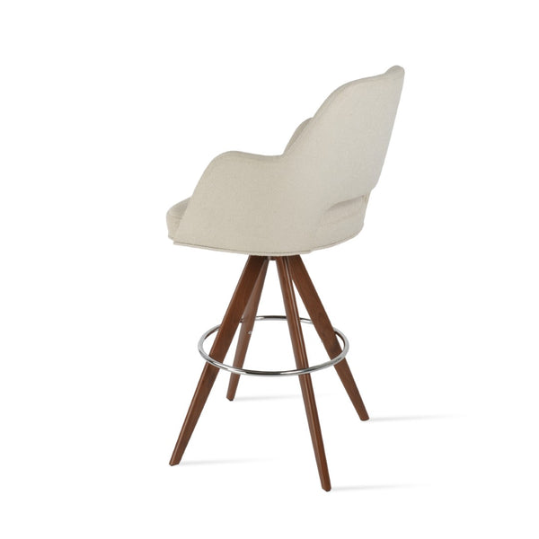 Soho Concept Marash Arm Barstools & Counterstools - Stylish Upholstery Options With 10-year Guarantee, Walnut & Gold Walnut,White  Soho-concept-dining-chair-08905