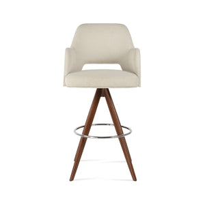 Soho Concept Marash Arm Barstools & Counterstools - Stylish Upholstery Options With 10-year Guarantee, Walnut & Gold Walnut,White  Soho-concept-dining-chair-06922