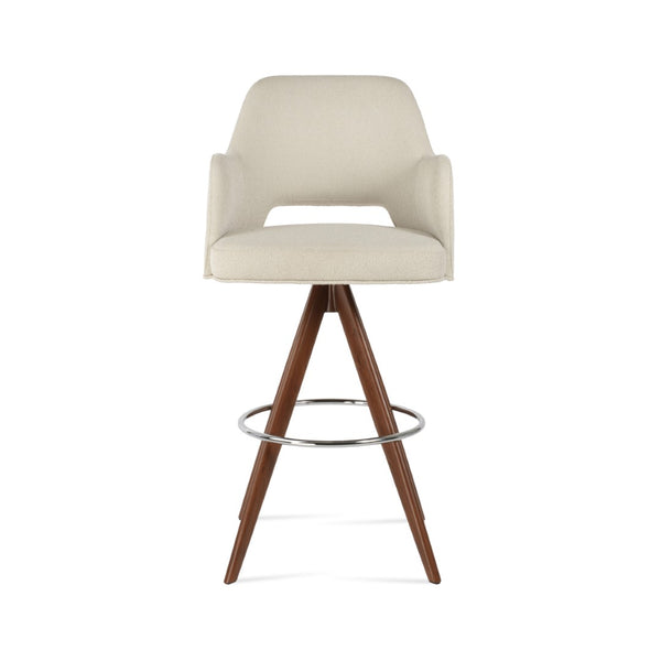 Soho Concept Marash Arm Barstools & Counterstools - Stylish Upholstery Options With 10-year Guarantee, Walnut & Gold Walnut,White  Soho-concept-dining-chair-06922