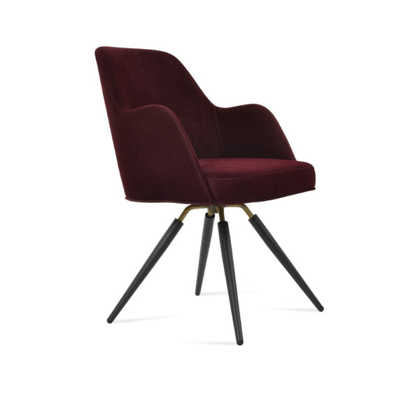 Soho Concept Marash Arm Pyramid Mw Stool - Stylish Dining Chair With Metal Base, Ergonomic Support & 10-year Guarantee Black  Soho-concept-dining-chair-04539