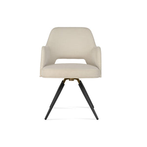 Soho Concept Marash Arm Pyramid Mw Stool - Stylish Dining Chair With Metal Base, Ergonomic Support & 10-year Guarantee Black,Brass,White  Soho-concept-dining-chair-04541