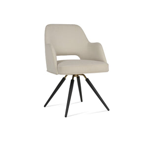 Soho Concept Marash Arm Pyramid Mw Stool - Stylish Dining Chair With Metal Base, Ergonomic Support & 10-year Guarantee Black,Brass,White  Soho-concept-dining-chair-04541