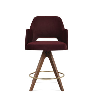 Soho Concept Marash Arm Barstools & Counterstools - Stylish Upholstery Options With 10-year Guarantee, Walnut & Gold Walnut,Gold  Soho-concept-dining-chair-08903