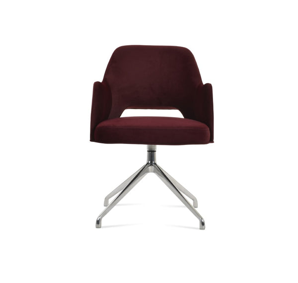 Soho Concept Marash Arm Office Chair - Ergonomic Design, Adjustable Height, Premium Fabrics & 10-year Guarantee! Cherry  Soho-concept-dining-chair-04551
