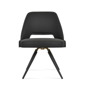 Soho Concept Marash Carot Swivel Dining Chair - Premium Boucle & Camira Wool, Ergonomic Design, 10-year Guarantee Black Swivel. Solid Metal Top Part Connected To Four Tubular Legs Soho-concept-dining-chair-04570