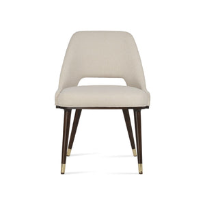 Soho Concept Marash Dining Armchair - Elegant Solid Beech Wood, Stylish Fabrics, 10-year Guarantee, Ergonomic Comfort Brass,White Solid Wood (Beech) Walnut Finished Metal Ring Soho-concept-dining-chair-04585