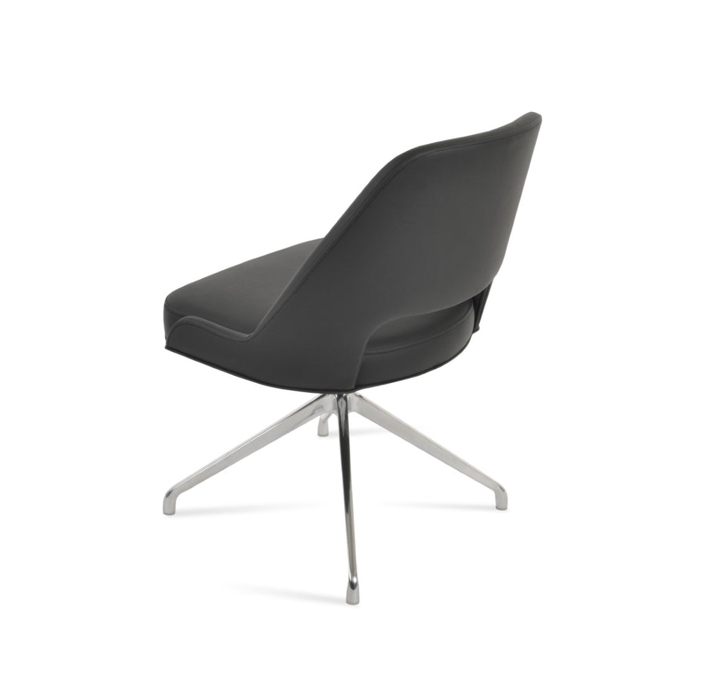 Soho Concept Marash Spider Swivel Dining Chair - Ergonomic Design, Stylish Boucle & Wool Fabrics, 10-year Warranty Black  Soho-concept-dining-chair-04602