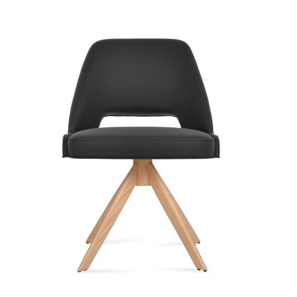Soho Concept Marash Sword Swivel Dining Chair - Ergonomic Boucle & Camira Fabric, 10-year Guarantee, Stylish Finish Natural,Black  Soho-concept-dining-chair-04607