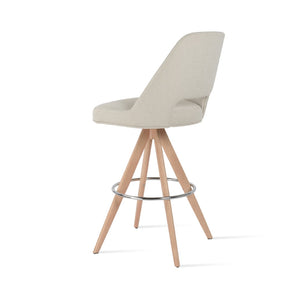 Soho Concept Marash Pyramid Barstools & Counterstools - Ergonomic Design With 10-year Guarantee, Premium Fabrics Natural,White  Soho-concept-dining-chair-08902