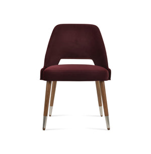 Soho Concept Marash Wood Metal Ring Dining Chair - Luxurious Fabrics, 10-year Guarantee, Ergonomic Comfort Walnut,Chrome Solid Wood (Beech) Walnut Finished Metal Ring Soho-concept-dining-chair-04616