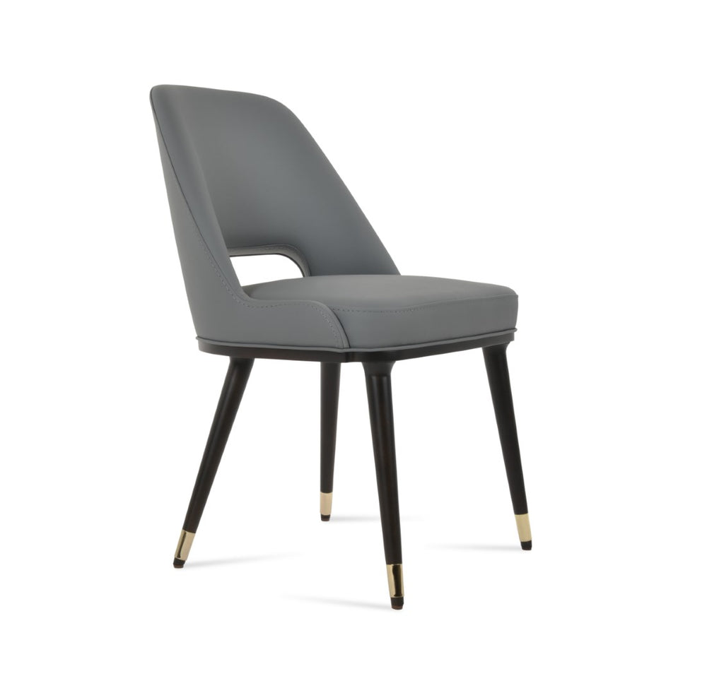 Soho Concept Marash Wood Brass Ring Dining Chair – Elegant Boucle & Camira Wool, 10-year Guarantee, 300 Lb Cap. Gold,Grey Solid Wood (Beech) Wenge Finished Brass Ring Soho-concept-dining-chair-04614