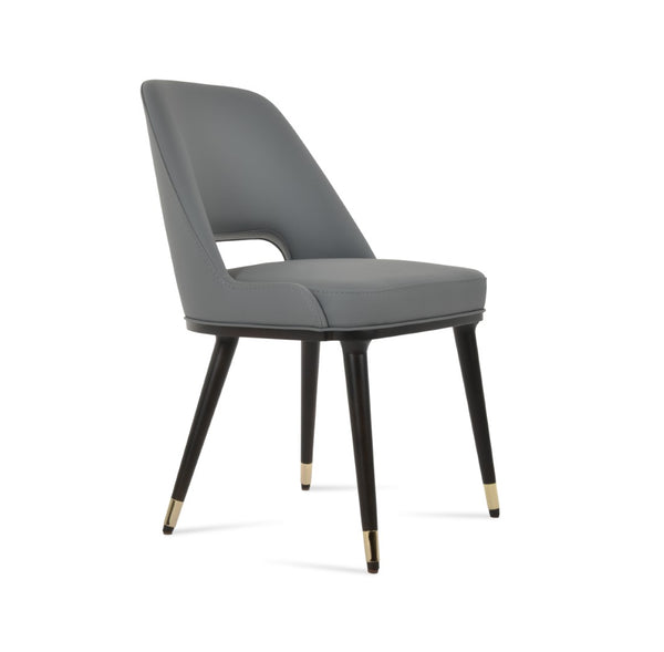 Soho Concept Marash Wood Brass Ring Dining Chair – Elegant Boucle & Camira Wool, 10-year Guarantee, 300 Lb Cap. Gold,Grey Solid Wood (Beech) Wenge Finished Brass Ring Soho-concept-dining-chair-04614