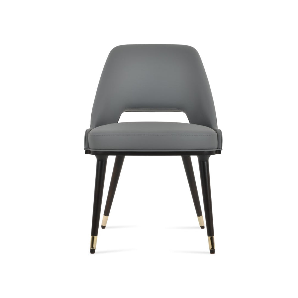 Soho Concept Marash Wood Brass Ring Dining Chair – Elegant Boucle & Camira Wool, 10-year Guarantee, 300 Lb Cap. Gold,Grey Solid Wood (Beech) Wenge Finished Brass Ring Soho-concept-dining-chair-04614