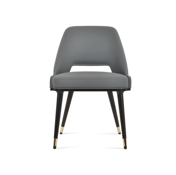 Soho Concept Marash Wood Brass Ring Dining Chair – Elegant Boucle & Camira Wool, 10-year Guarantee, 300 Lb Cap. Gold,Grey Solid Wood (Beech) Wenge Finished Brass Ring Soho-concept-dining-chair-04614