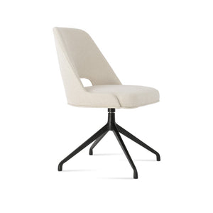 Soho Concept Marash Spider Swivel Dining Chair – Ergonomic Design, Stylish Fabrics & 10-year Guarantee, Modern Comfort Black,White  Soho-concept-dining-chair-04600