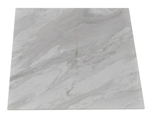 Soho Concept Marble Square Top 28" White Carrara Italian Table - 20mm Thick Luxury For Dining & Decor White  Soho-concept-dining-chair-13595