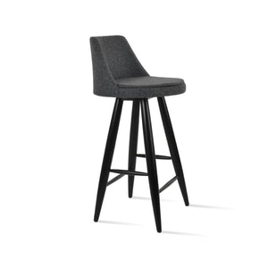 Soho Concept Martini Baba Barstools & Counterstools - Premium Camira Wool, Solid Wood Base, 10-year Guarantee Dark Grey  Soho-concept-dining-chair-08947