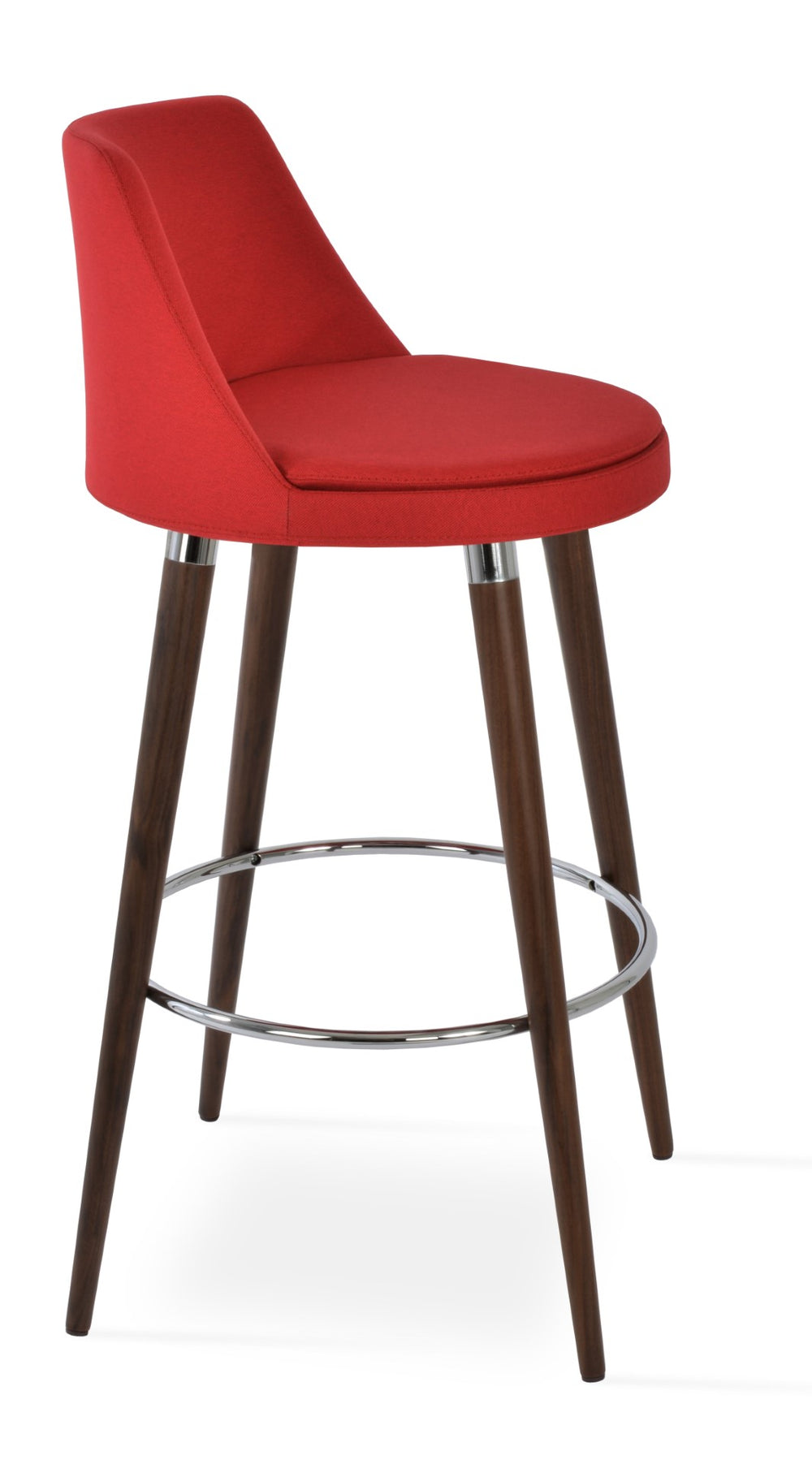 Soho Concept Martini Baba Barstools & Counterstools - Elegant Teak & Natural Sungkai, 10-year Fabric Guarantee Red  Soho-concept-dining-chair-08957