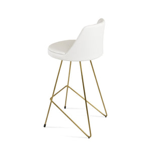 Soho Concept Martini Cat-wire Barstools & Counterstools In Camira Era Fabric - Stylish, Durable, 10-year Guarantee Brass,White  Soho-concept-dining-chair-08961