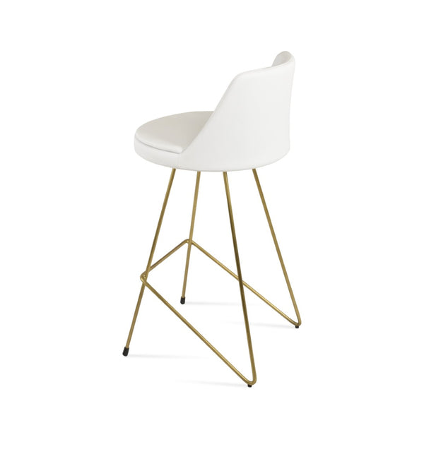 Soho Concept Martini Cat-wire Barstools & Counterstools In Camira Era Fabric - Stylish, Durable, 10-year Guarantee Brass,White  Soho-concept-dining-chair-08961