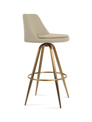 Soho Concept Martini Max Swivel Barstools And Counterstools In Stylish Camira Era Fabric – 10-year Guarantee! Brass Steel Tubular Legs Black ,S.Steel ,Walnut Finish,Brass Soho-concept-dining-chair-08963