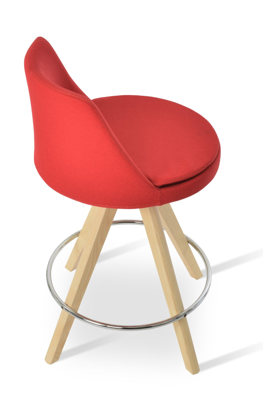 Soho Concept Martini Pyramid Barstools & Counterstools - Ergonomic Camira Era Fabric, Solid Wood, 10-year Guarantee Walnut,Black  Soho-concept-dining-chair-06961