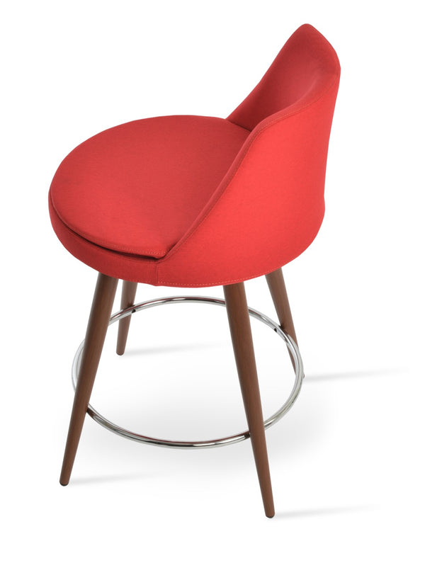 Soho Concept Martini Ana Barstools & Counterstools - Stylish Seating In Camira Era Fabric With 10-year Warranty Red,Walnut  Soho-concept-dining-chair-06946